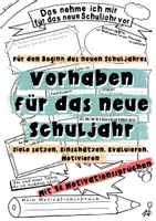 Vorschau - Arbeitsblätter - Vorhaben für das neues Schuljahr - Ziele setzen & reflektieren - Deckblatt