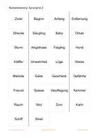 Vorschau - Stationenlernen - Nomenmemospiel Synoyme 2 (Wortschatz) - Seite 2