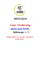 Aperçu - Feuilles d'exercices - Allemand - Oeil d'aigle: 1-7 ; Augmenter la précision de lecture / Adlerauge: 1-7 ; Lesegenauigkeit steigern - Page de couverture