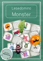 Vorschau - Spiele - Lesedomino Monster - Klasse 3/ Klasse 4 - Deckblatt