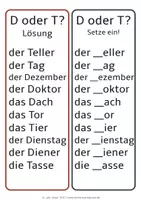 Vorschau - Arbeitsblätter - Rechtschreibung trainieren mit "Rechtschreibstreifen": v oder f, d oder t, i oder ie, b oder p, a oder ah, tz oder z, f oder ff, Dehnungs-h, Auslautverhärtung - Seite 2
