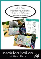 Vorschau - Mal- und Bastelvorlagen - Mini-Zine: Insektenfreundliches (Balkon-) Gärtnern - Deckblatt