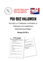 Vorschau - Arbeitsblätter - Pub Quiz Halloween - Quiz zu Traditionen rundum Halloween - B1 - Deckblatt