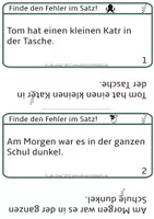 Vorschau - Stationenlernen - Finde die Fehler im Satz! Fehler entdecken und korrigieren - Seite 1