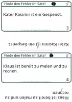 Vorschau - Stationenlernen - Finde die Fehler im Satz! Fehler entdecken und korrigieren - Seite 2