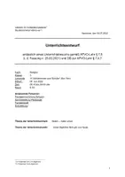 Vorschau - Stundenentwürfe - Vater unser - tägliches Brot, Unterrichtsentwurf - Deckblatt