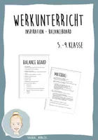 Vorschau - Mal- und Bastelvorlagen - Inspiration Balanceboard - Werkarbeit - Deckblatt
