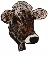 Vorschau - selbst erstellte Cliparts/Grafiken - Kuh Motiv - Ein Tier vom Bauernhof - Deckblatt