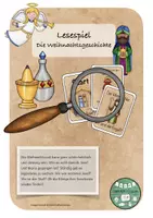 Vorschau - Spiele - Lesespiel "Die Weihnachtsgeschichte" - Deckblatt