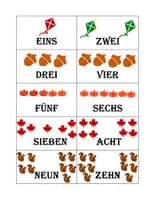 Vorschau - Poster - DaF / DaZ A1 - Lernposter Herbst - Zahlen von 1 bis 20 - Seite 1