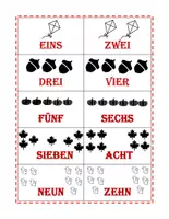 Vorschau - Poster - DaF / DaZ A1 - Lernposter Herbst - Zahlen von 1 bis 20 - Seite 3
