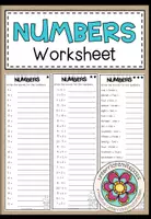 Vorschau - Arbeitsblätter - NUMBERS 1-20 - Worksheet (3-fach differenziert) - Deckblatt