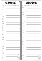 Vorschau - Arbeitsblätter - NUMBERS 1-20 - Worksheet (3-fach differenziert) - Seite 1