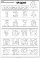 Vorschau - Arbeitsblätter - NUMBERS 1-20 - Picture Dictionary (Worksheet) - Seite 1