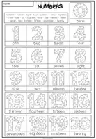 Vorschau - Arbeitsblätter - NUMBERS 1-20 - Picture Dictionary (Worksheet) - Seite 2