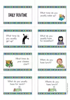 Vista previa - Tarjetas / Manipulativos - Daily Routine Speaking Cards; Tarjetas de conversación (Inglés) - página 2