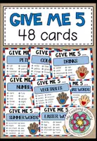 Vista previa - Juegos / Gamificación - GIVE ME FIVE - 48 Cards included (in colour + b/w) - Portada