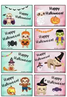 Vorschau - Mal- und Bastelvorlagen - Feriengruß Halloween - Faultierklasse - Deckblatt