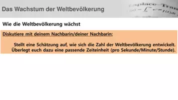 Vorschau - Präsentationen/Tafelbilder - Wachstum der Weltbevölkerung - Präsentationsaufgabe - Seite 2