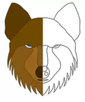 Vorschau - selbst erstellte Cliparts/Grafiken - Wolf Raubtier Tier Motiv - Wolfskopf Tiergesicht - Deckblatt