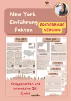 Vorschau - Arbeitsblätter - New York Fact Sheets - Einführung in das Thema *EDITIERBAR - Deckblatt