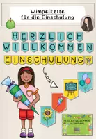 Vorschau - Poster - Wimpelkette für die Einschulung - Deckblatt