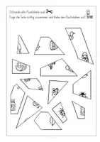 Vorschau - Mal- und Bastelvorlagen - M, Puzzle, Anlaut, Anfangsunterricht, Buchstabe M, - Seite 2