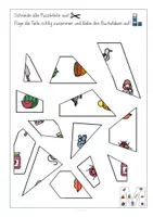 Vorschau - Mal- und Bastelvorlagen - M, Puzzle, Anlaut, Anfangsunterricht, Buchstabe M, - Seite 3