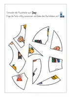Vorschau - Mal- und Bastelvorlagen - O, Puzzle, Anlaut, Anfangsunterricht, Buchstabe O, - Seite 1