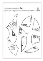 Vorschau - Mal- und Bastelvorlagen - O, Puzzle, Anlaut, Anfangsunterricht, Buchstabe O, - Seite 2