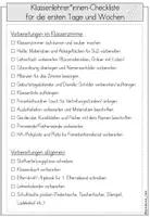 Vorschau - Anderer Materialtyp - FREEBIE: Checkliste für Klassenlehrer*innen - Seite 3