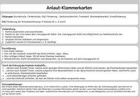 Vorschau - Fördermaterial/Inklusion - 24 Anlaut-Klammerkarten M, L, O, A - Seite 2