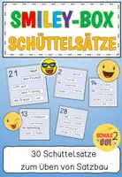 Vorschau - Arbeitsblätter - DEUTSCH Smiley Box Schüttelsätze Satzbau Sätze schreiben (1-30) - Deckblatt