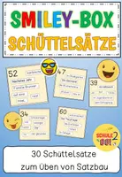 Vorschau - Stationenlernen - DEUTSCH Smiley Box Schüttelsätze 2 Satzbau Sätze schreiben (31-60) - Deckblatt
