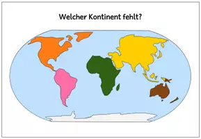 Vorschau - Bildkarten - Welcher Kontinent fehlt? #fetzige55 - Seite 1