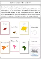 Vorschau - Fördermaterial/Inklusion - Umrisskarten Kontinente - Deckblatt