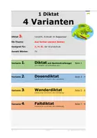 Vorschau - Arbeitsblätter - 4 Diktatformen zum RS-Thema "Aus Verben werden Nomen" (3) - Deckblatt
