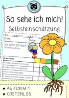 Vorschau - Lehrpläne/Lehrermaterial - Selbsteinschätzung 1. Klasse - Interviewbogen (editierbar) - Deckblatt