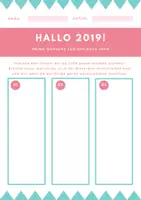Vorschau - Arbeitsblätter - Hallo 2019! Wünsche/Vorsätze für das neue Jahr (Arbeitsblatt Neujahr) - Deckblatt