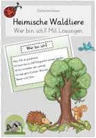 Vorschau - Arbeitsblätter - Wer bin ich? Heimische Waldtiere - Deckblatt