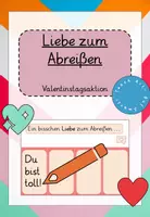 Vorschau - Arbeitsblätter - Valentinstag - Schreibanlass "Liebe zum Abreißen" - Deckblatt