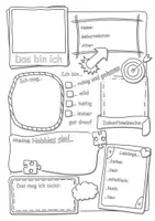 Vorschau - Mal- und Bastelvorlagen - Sketchnotes - Das bin ich - Seite 1