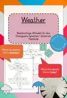 Vorschau - Mal- und Bastelvorlagen - weather - Oktaeder (Sprechen) und Fächer (Merkhilfe) - Deckblatt