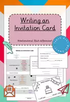 Vorschau - Arbeitsblätter - Einladungskarte schreiben (Englisch) - 3fach differenziert - Deckblatt