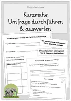 Vorschau - Unterrichtsreihen - Kurzreihe zum Thema Daten (Umfrage durchführen & auswerten) - Deckblatt