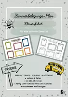Vorschau - Arbeitsblätter - Zimmerbelegungs-Plan für Deine Klassenfahrt - FREEBIE - Deckblatt