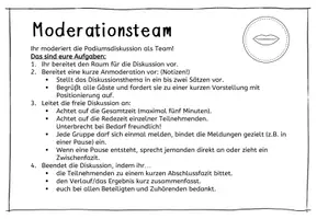 Vorschau - Arbeitsblätter - Aufgabenkarte Podiumsdiskussion - Seite 3