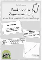 Vorschau - Stundenentwürfe - Materialpaket Funktionaler Zusammenhang (Graphen und Wertetabelle) in Alltagssituationen - Deckblatt