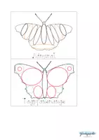 Vorschau - Stundenentwürfe - Schmetterling Vorlage Knete, Schrift üben, Legeform - Seite 1
