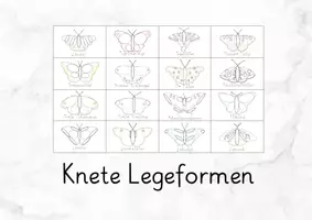 Vorschau - Stundenentwürfe - Schmetterling Vorlage Knete, Schrift üben, Legeform - Deckblatt